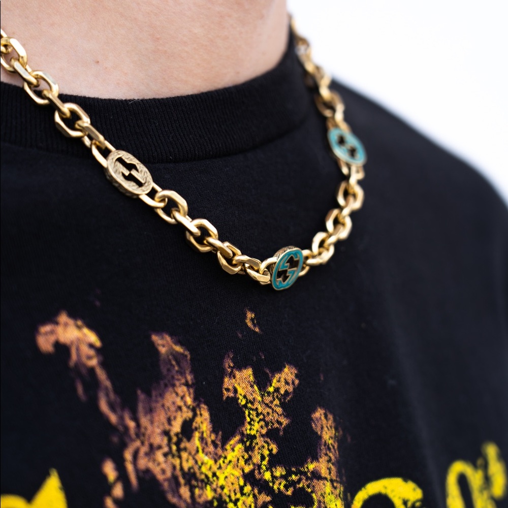 💶GG Copper Gold Fine Crafted Necklace X Bracelet Set💶 UNISEX